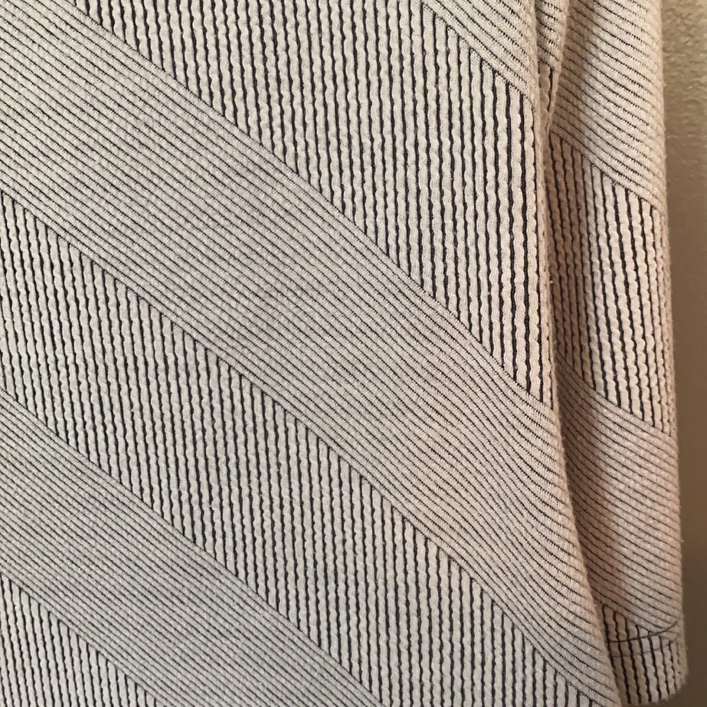 White striped knee length dress